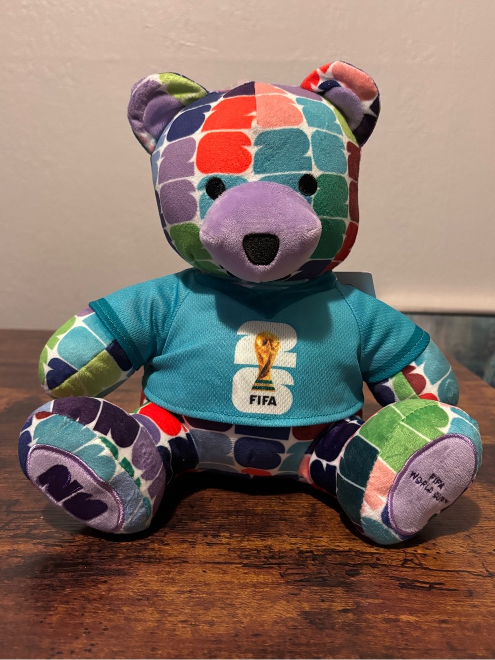 FIFA Multicolor Plush Bear with Teal Jersey